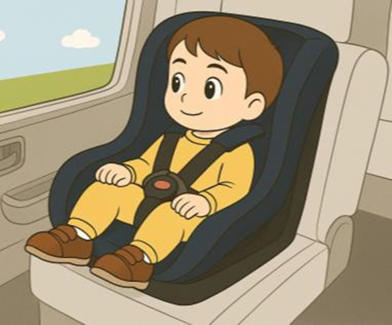 チャイルドシートを使用した子どもの乗車イメージ